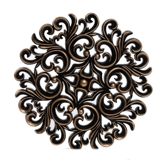 homes r us 3-Piece Mirrored Wall Accent Set Brown/White
