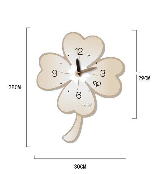 Modern cream style living room wall clock