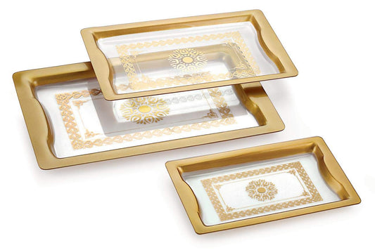 TOPAZ 3-Piece Topaz Acrylic Tray Set 28,36,43 cm