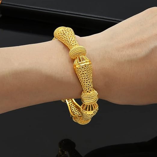 One Piece Suadi Arabian 24k vase gold plated bangles SJP