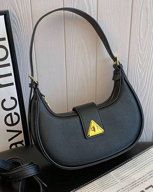 F&S fashion crossbody chic underarm Bag: Black