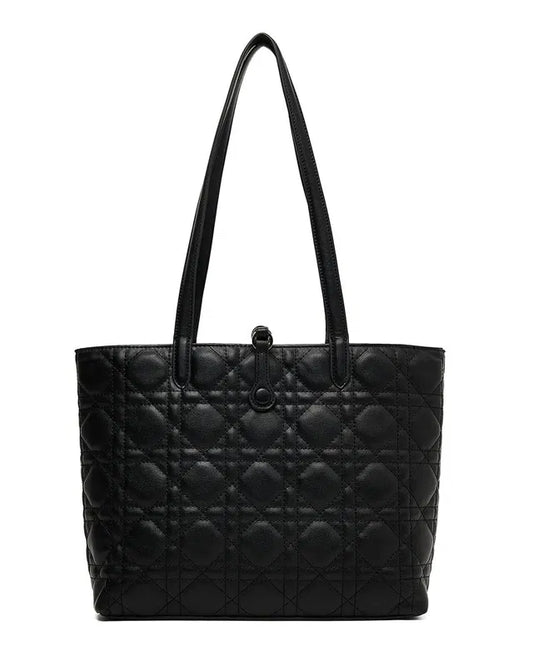 R&B Quilted Shoulder Bag : Black