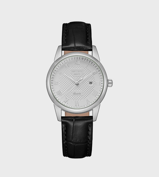Kenneth Scott White Dial Analog Watch - Black