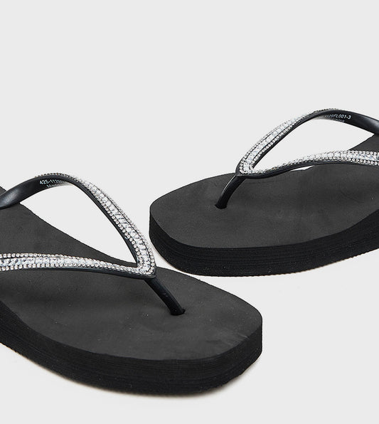 R & B Embellished Platform Sandals