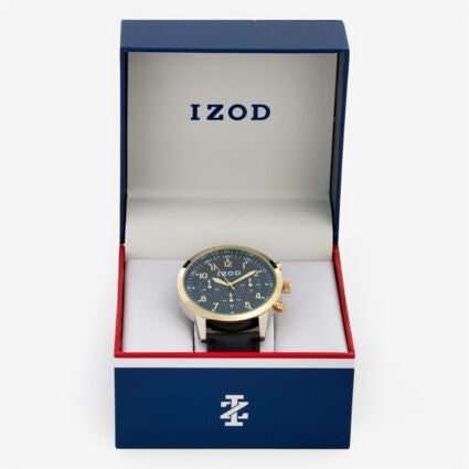 IZOD Black & Blue Dial Chronograph Watch