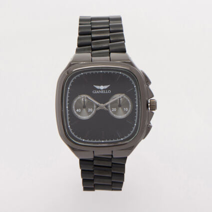 Gianello Black Square Link Strap Watch