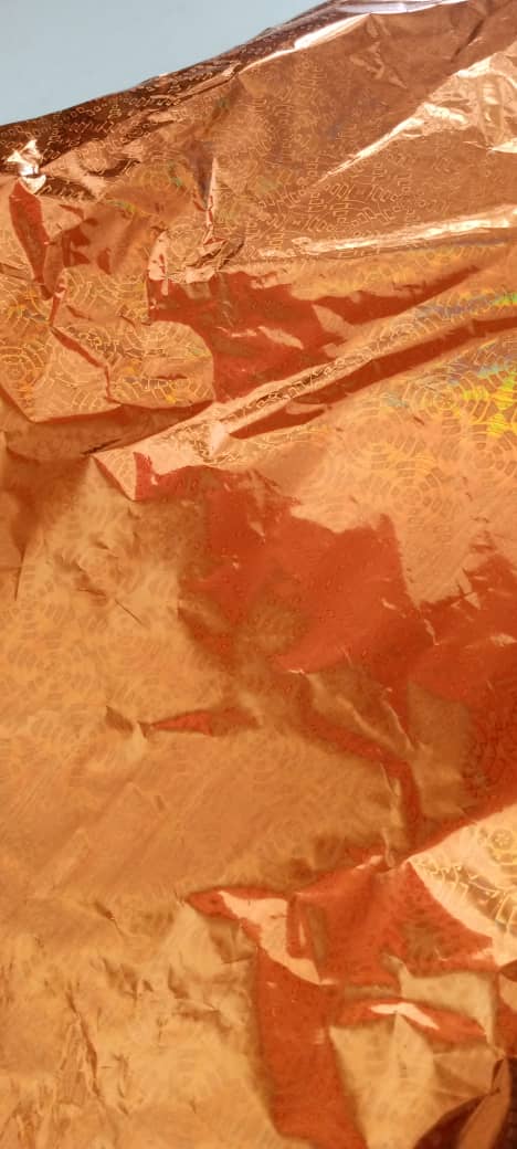 Wrapping Sheet: orange, blue & gold