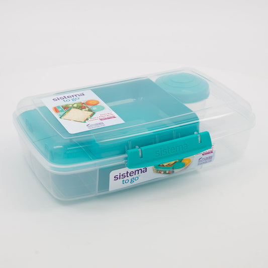 Sistema Green Reusable Bento Box To Go Lunch Box 1.76L