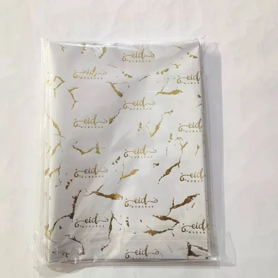 Luxury White Marble Eid Gift Wrapping Paper
