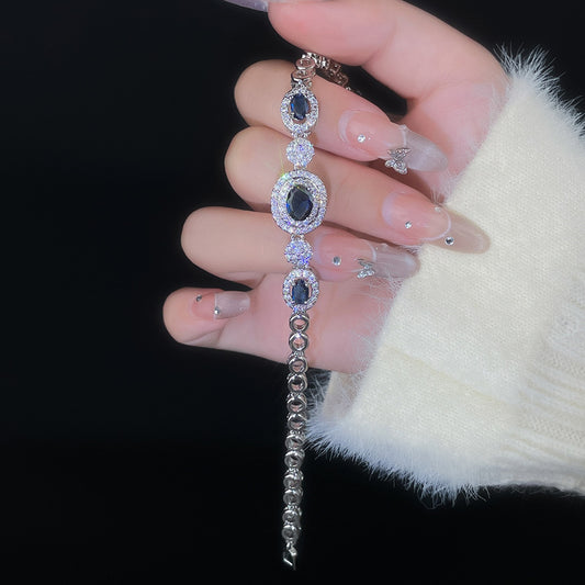 Blue Zircon oval bracelet SJP