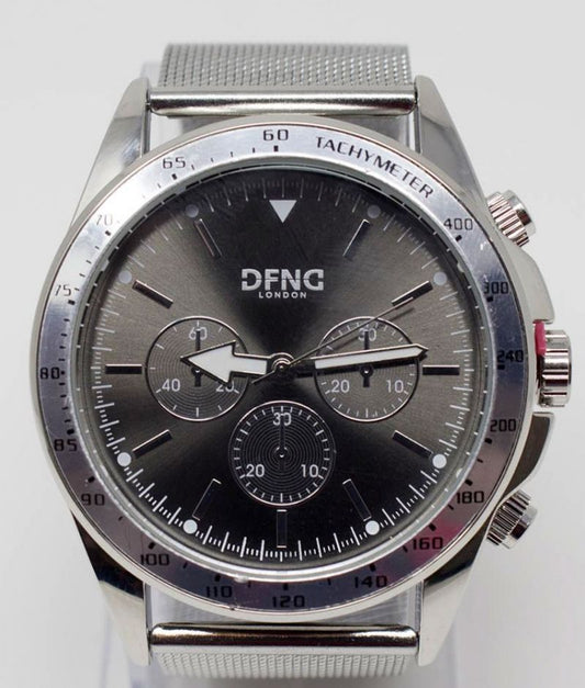 DFND Silver Tone Chronograph Watch