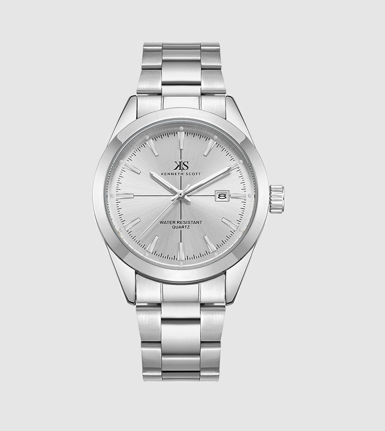 Kenneth Scott White Dial Analog Watch