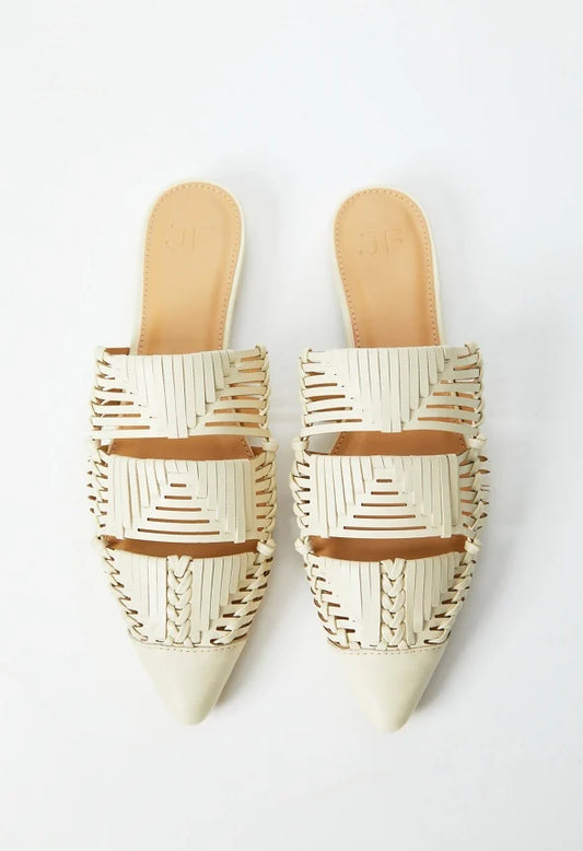 Justfab Milana Woven Flat Mule