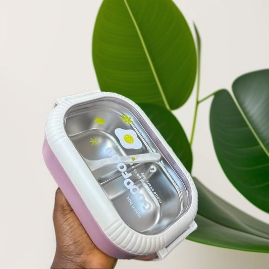 Tots & Togs Good Food 2-Partitioned Stainless Steel Bento Box