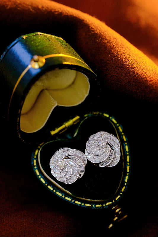 Micro Silver high class stud earrings SJP