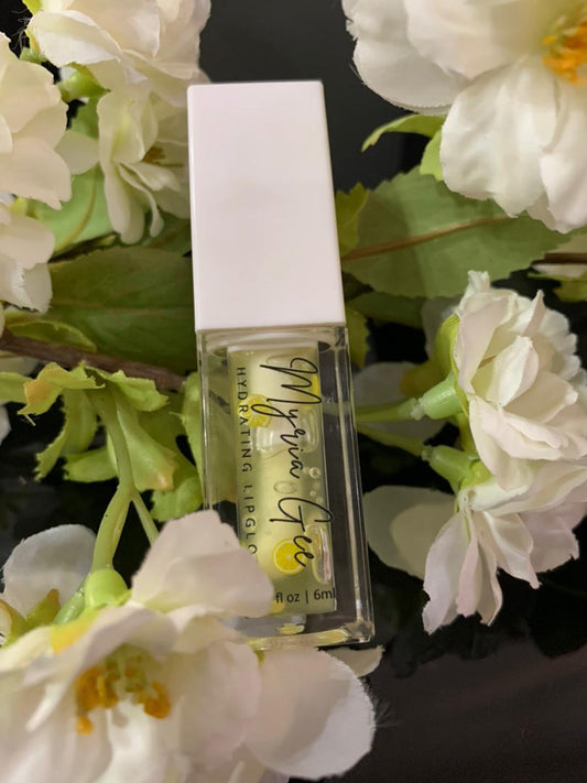 MYRIA GEE BOTTOMS UP YELLOW SHIMMER LIP GLOSS