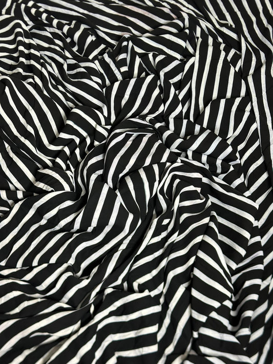 K&Y Black and white  stribe  vintage fabric - 7 yards