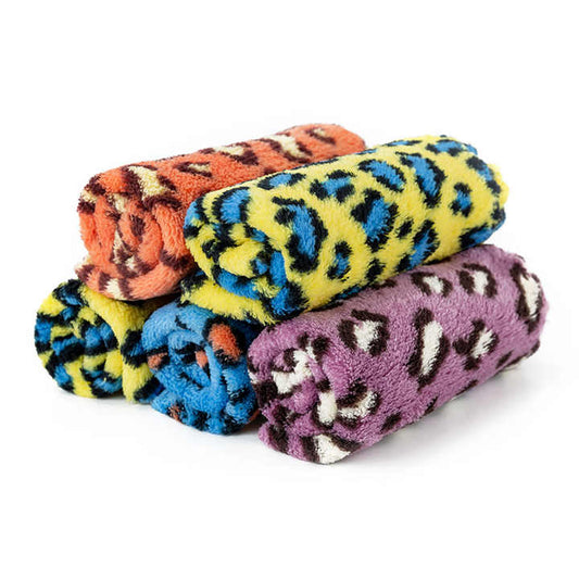 De Lynn 4pcs Tiger print 100% fleece ultra soft, absorbent and quick dry kitchen towel