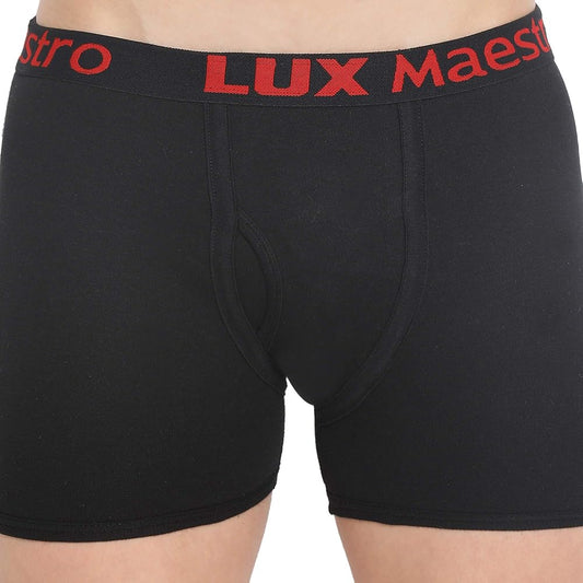 De Lynn Lux Maestro 3pc interlock trunk 100% cotton boxer with broad band for better grip and long lasting fit - Brown, grey, and black