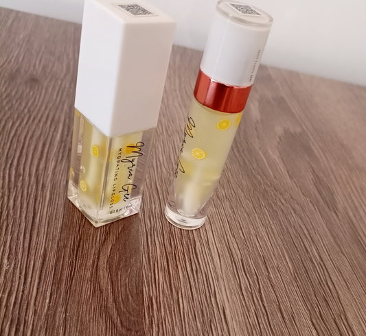 MYRIA GEE BOTTOMS UP YELLOW SHIMMER LIP GLOSS