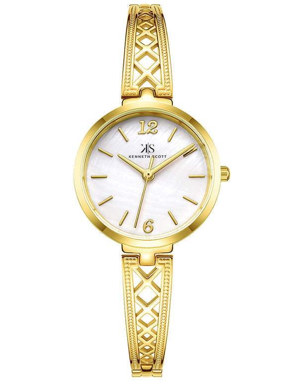 Kenneth Scott Classic Analog White Dial Watch