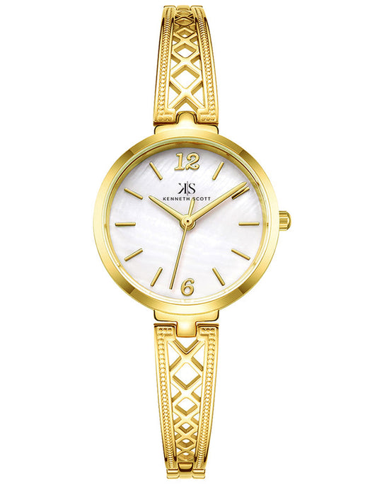 Kenneth Scott Classic Analog White Dial Watch