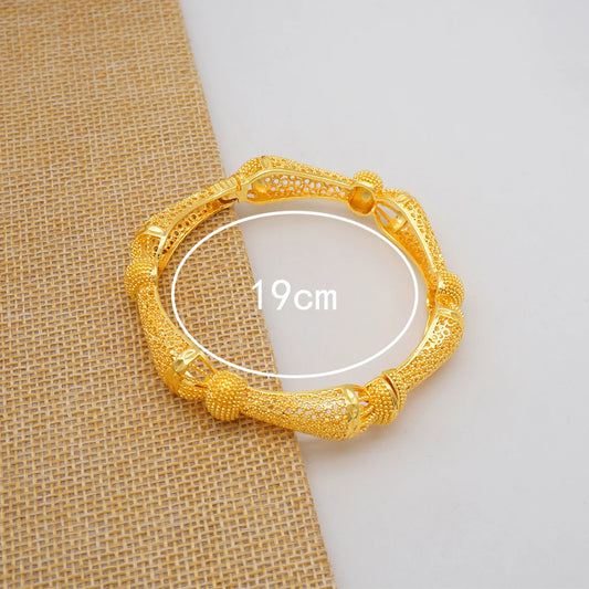 One Piece Suadi Arabian 24k vase gold plated bangles SJP