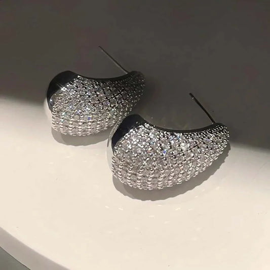 Luxury Tear Drop Silver Earring SJP