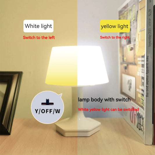 1pc Two colour switching type table lamp with charging cable