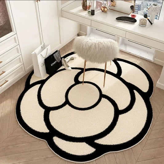 Retro light camellia carpet rose shaped 60*60