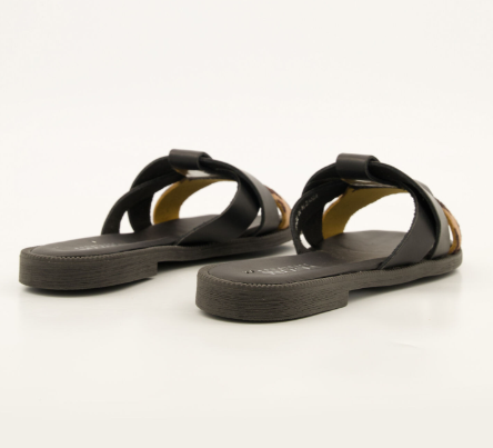 Fratelli Rizzoli  Black & Brown Woven Sandals