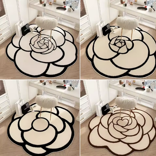 Retro light camellia carpet rose shaped 60*60