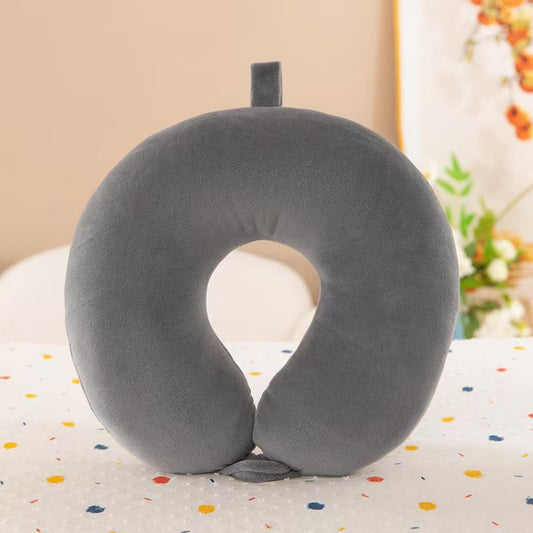 Solid colour neck pillow u-shaped-grey