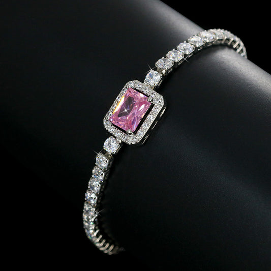 Super flash Zircon pink high end bracelets SJP