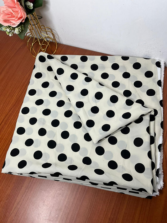 K&Y vintage black & white Polka dot ( 4yards)