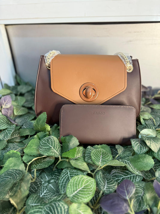 Bagco Satchel Shoulder Brown Bag