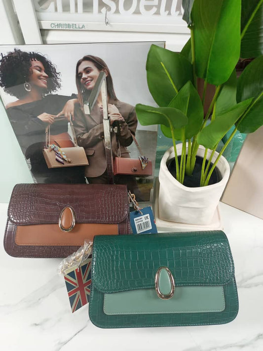 Bessie London Double tone satchel handbag