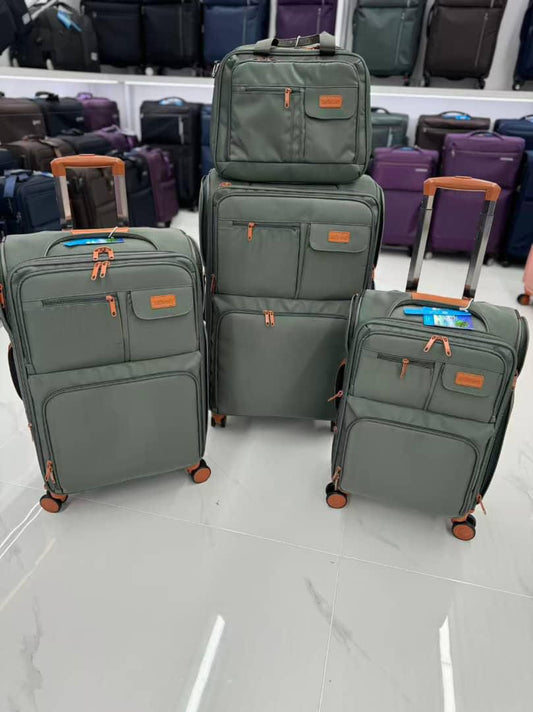 BoxVault set of 4 Softshell Green Luggage