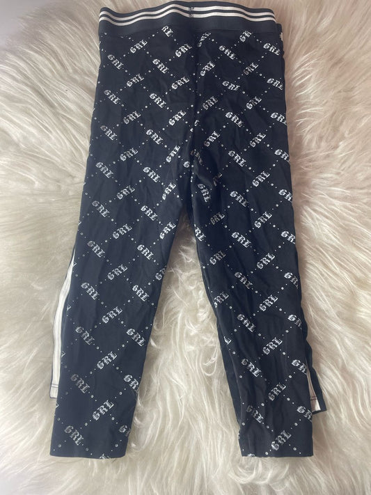 George 2 in 1 black & white design girls leggings