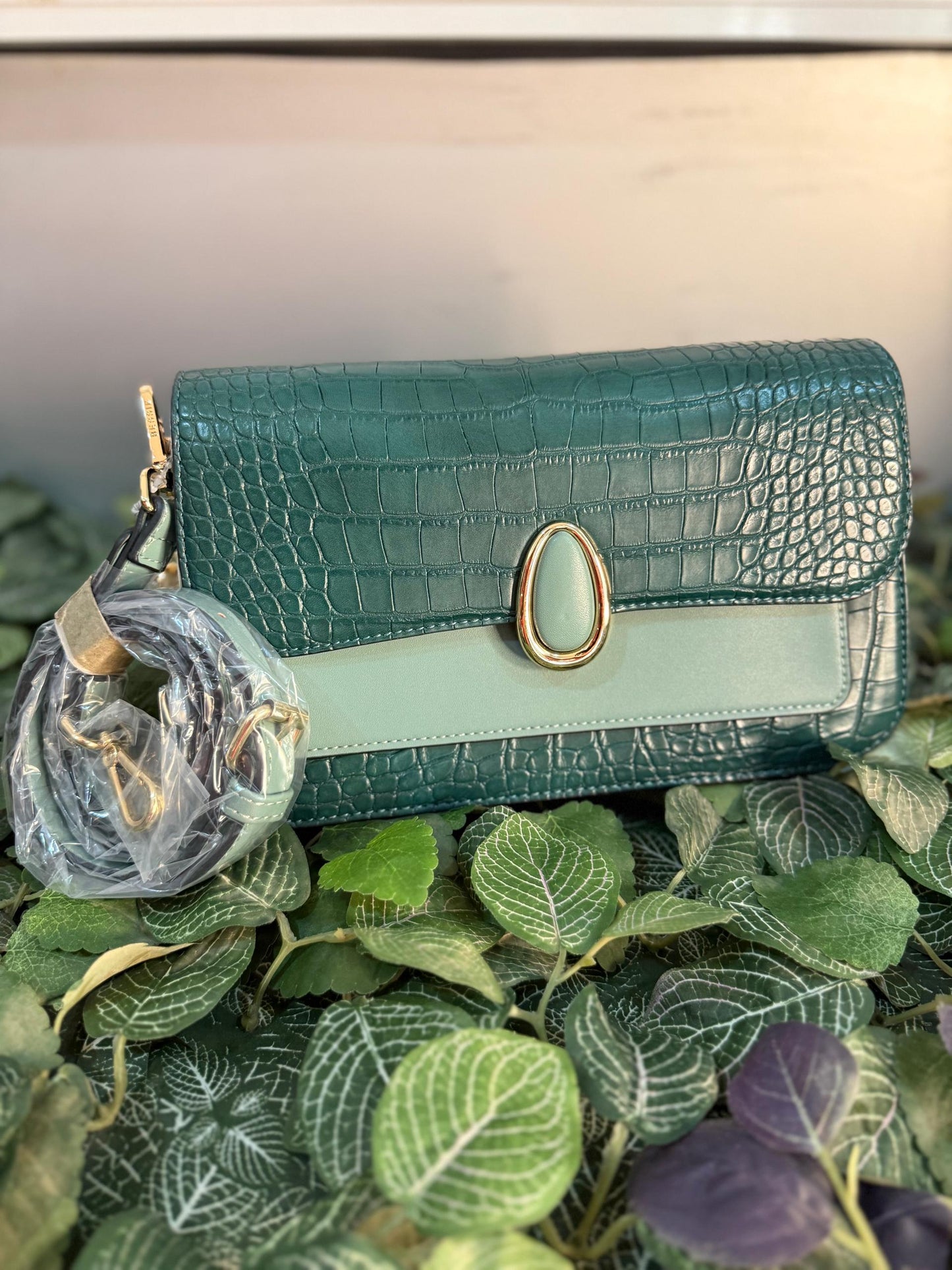 Bessie London Double tone satchel handbag