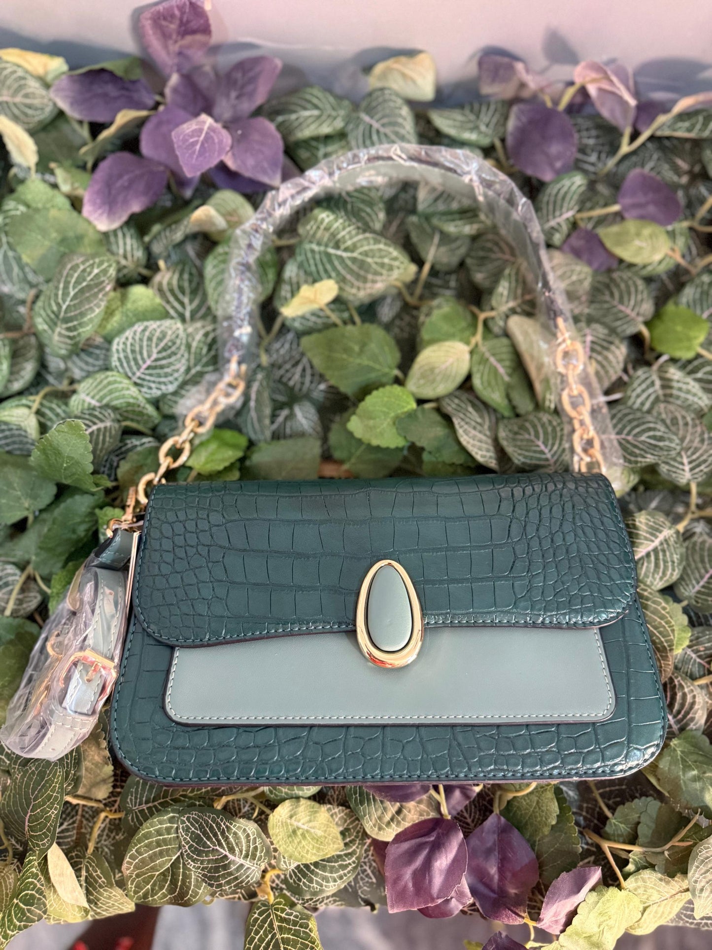 Bessie London Double tone satchel handbag