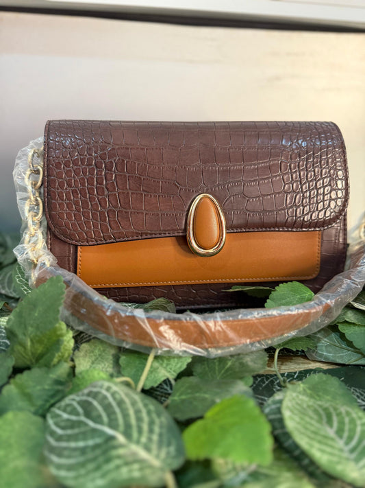 Bessie London Double tone satchel handbag