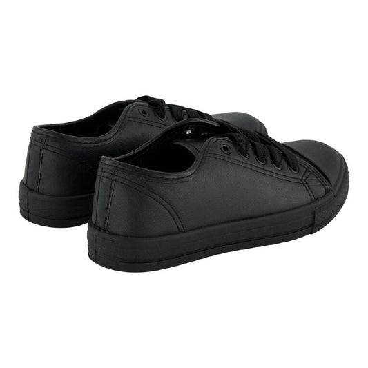 Tots & Togs Young Original Senior Kids' Finn Lo PU Shoes - Black