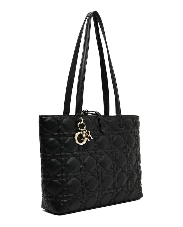 R&B Quilted Shoulder Bag : Black