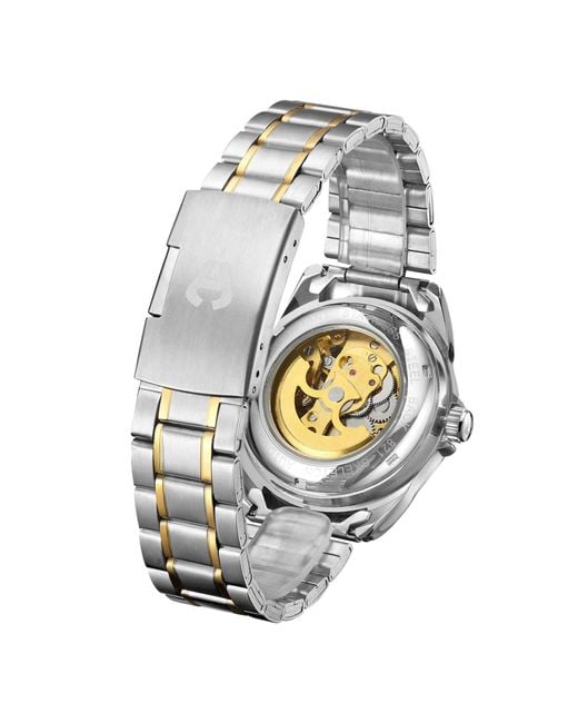 Anthony James Limited Edition Skeleton Automatic Two Tone Gold & Steel Mens Watch