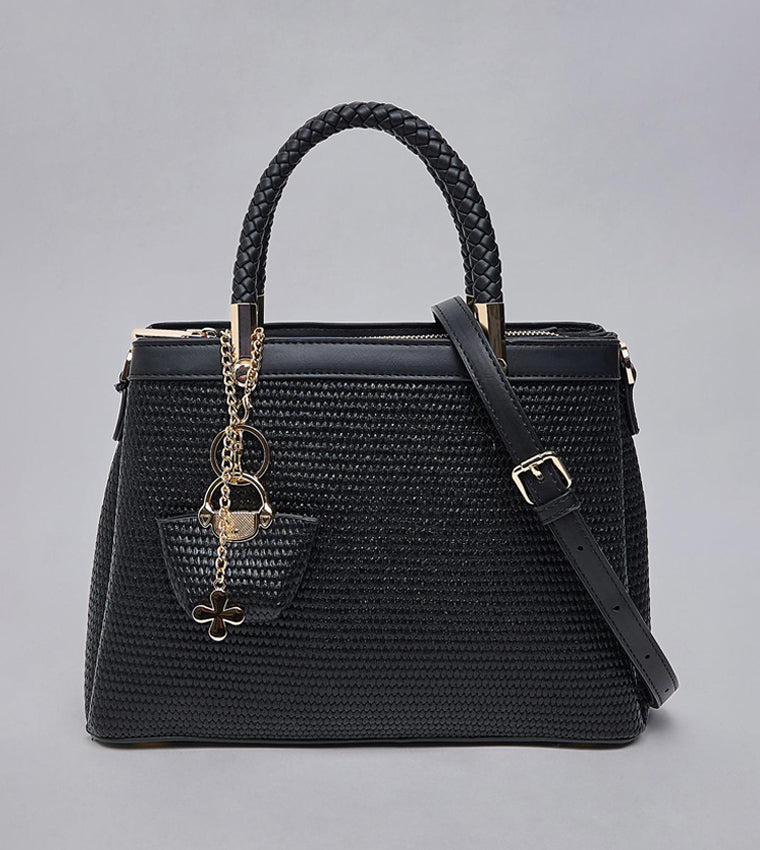 R&B Textured Satchel Bag