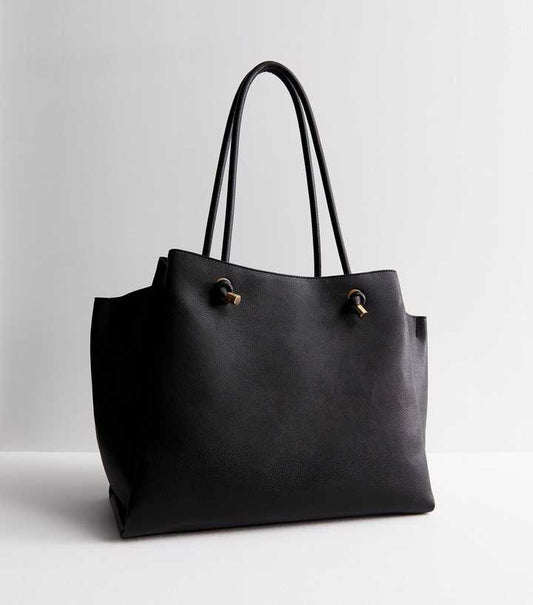 Newlook  Black Leather-Look Shoulder Bag