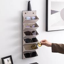 Shein 1PC Sunglasses Organizer, 2/3/4/5/6 Slots Travel Glasses: Black