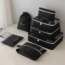 Shein 7pcs Portable Travel Storage Bag Set - Black