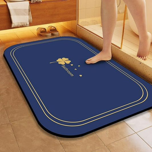 1pc Anti Slip Water Absorbent Leafy Bathroom floor mat